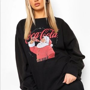 boohoo Santa Coca Cola Christmas Sweater Small New